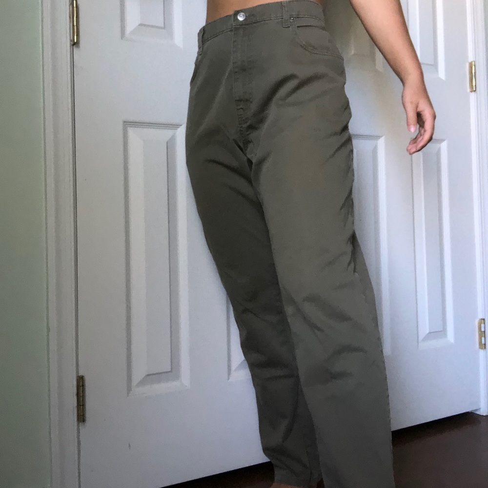 Olive green mom jeans
